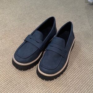 Navy Blue Women's Loafers